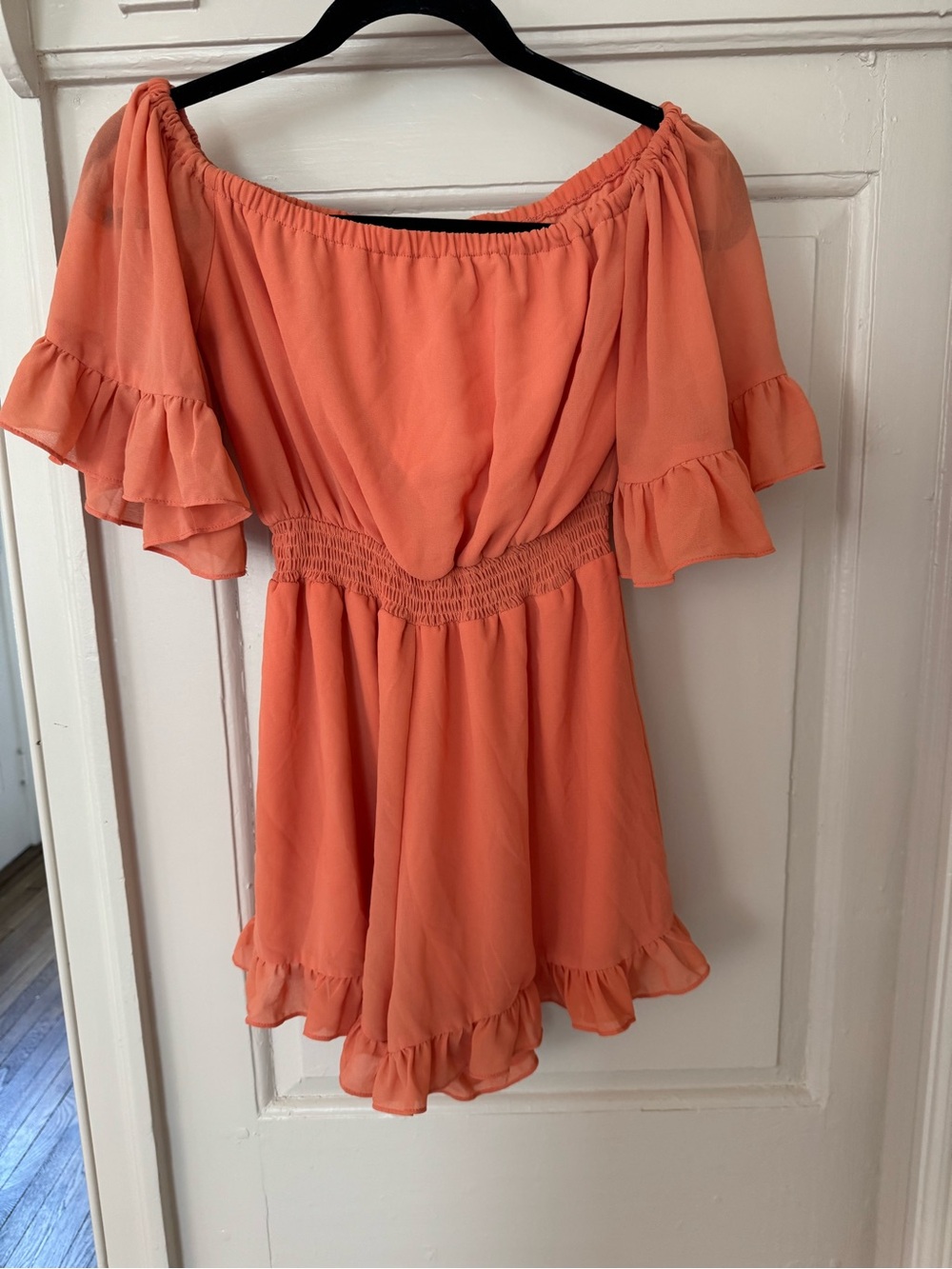 Pink Lily Coral Romper - S